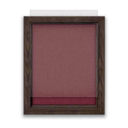 United Visual Products Indoor Enclosed Combo Board, 72"x36", Brnz Frame/Burgundy & Dark Spruce UVCB7236BZ-BURGUN-DRKSPR